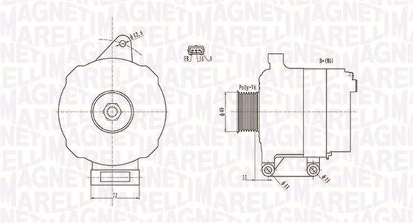 MAGNETI MARELLI kintamosios srovės generatorius 063731780010